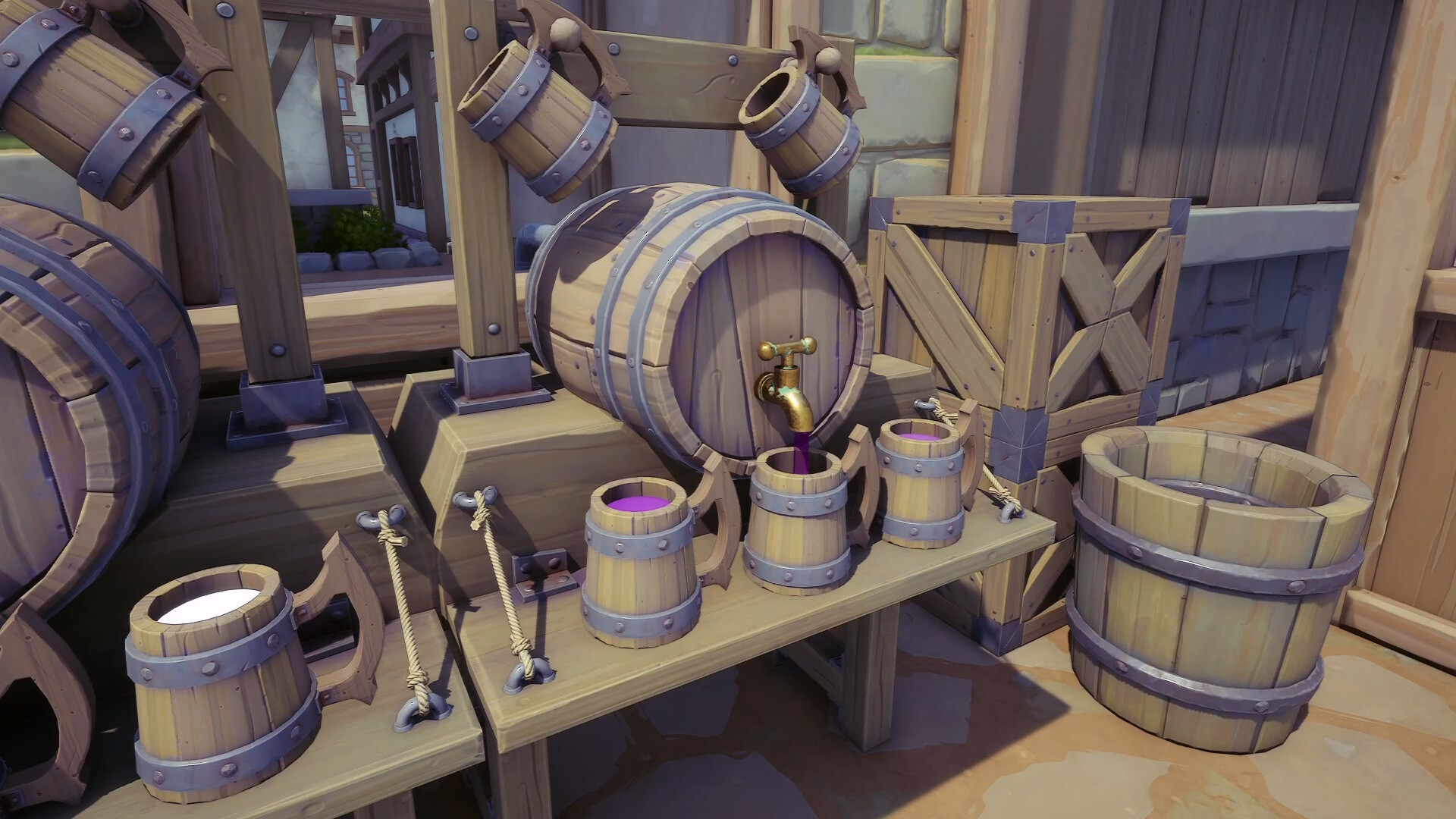 Alchemy Factory automated production grid with conveyor belts and pipes